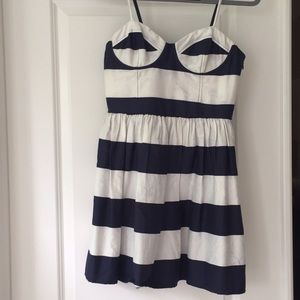 Navy & White stripe summer dress